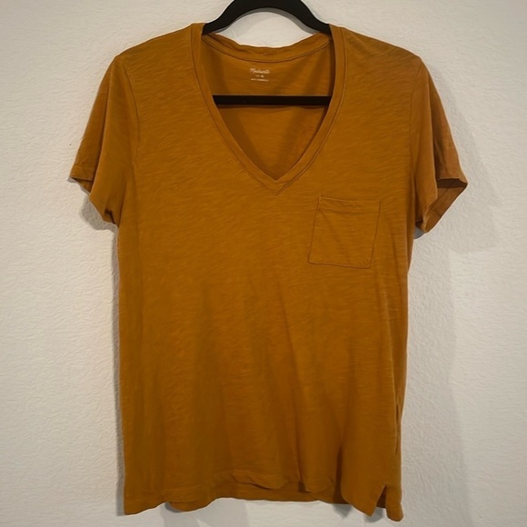 Madewell Women Shirt Medium Orange Whisper Cotton Contemporary Preppy Causal - Picture 5 of 15